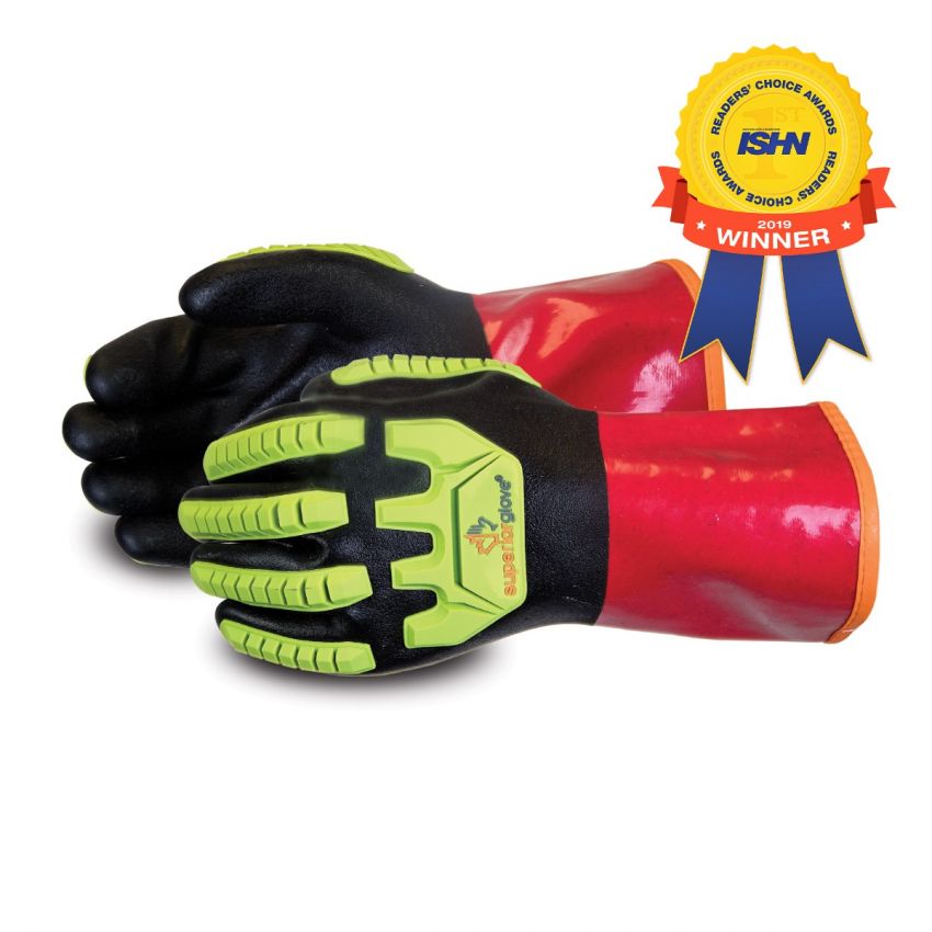 #S15KGVNVB Superior Glove® Chemstop™ Cut-Resistant Anti-Impact PVC Chemical Safety Gloves With Kevlar® Liner and Full Nitrile Coating